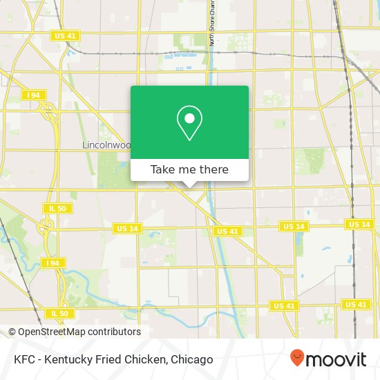 Mapa de KFC - Kentucky Fried Chicken