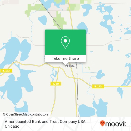 Americaunited Bank and Trust Company USA map