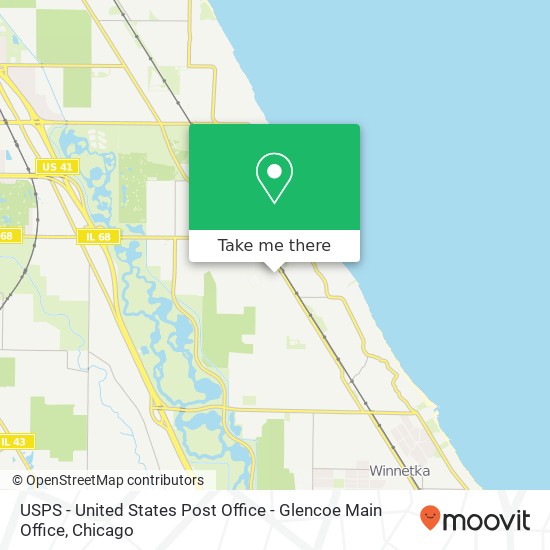 USPS - United States Post Office - Glencoe Main Office map