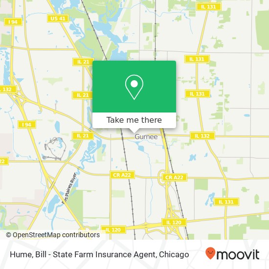 Mapa de Hume, Bill - State Farm Insurance Agent