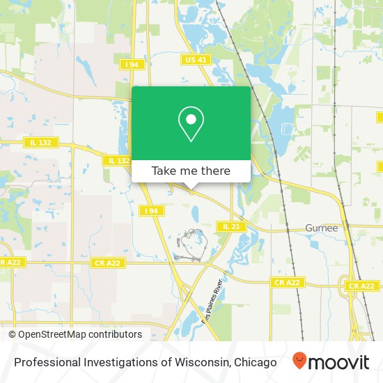 Mapa de Professional Investigations of Wisconsin