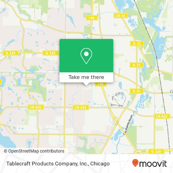 Mapa de Tablecraft Products Company, Inc.