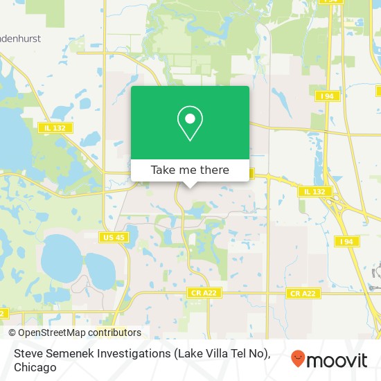 Steve Semenek Investigations (Lake Villa Tel No) map