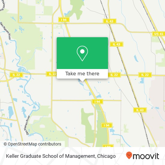 Mapa de Keller Graduate School of Management