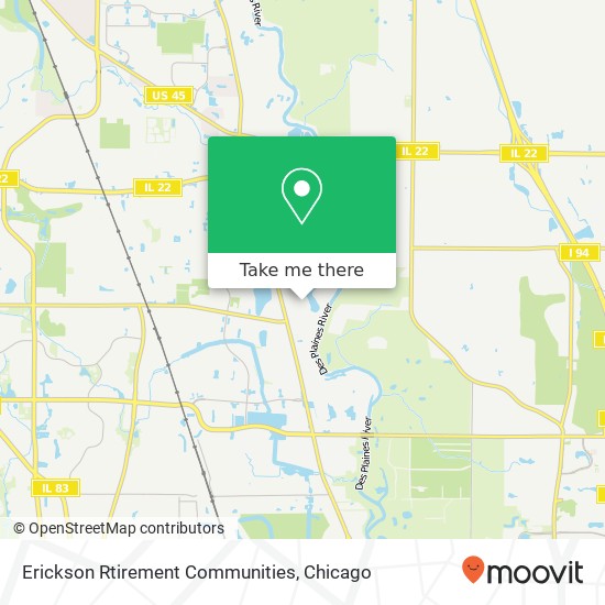 Erickson Rtirement Communities map