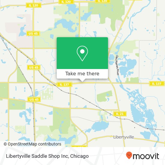 Mapa de Libertyville Saddle Shop Inc