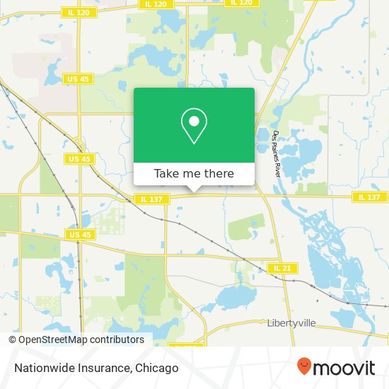 Mapa de Nationwide Insurance