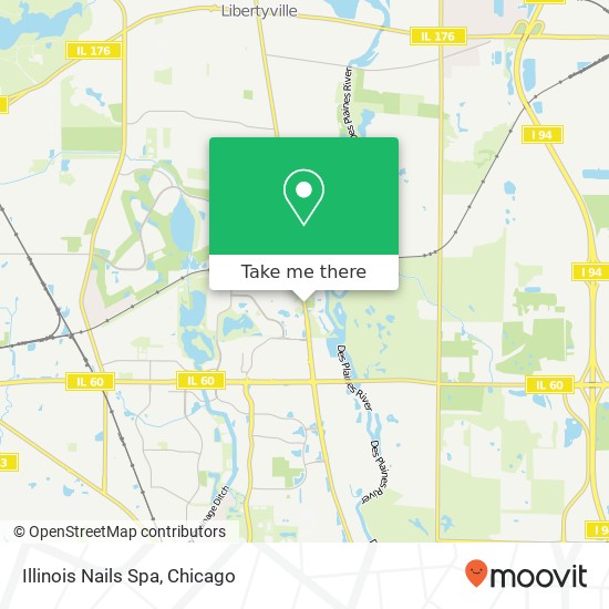 Mapa de Illinois Nails Spa