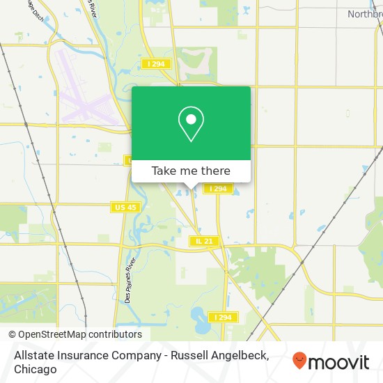 Allstate Insurance Company - Russell Angelbeck map