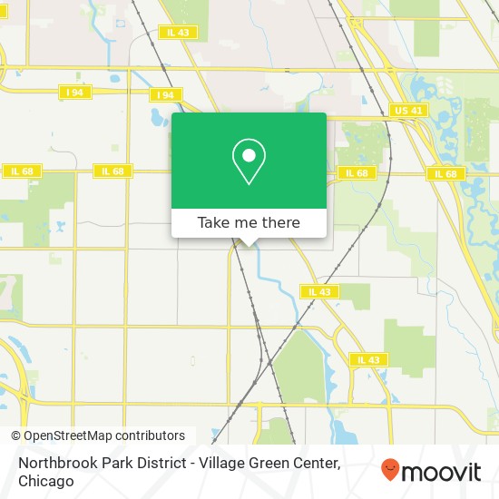 Northbrook Park District - Village Green Center map