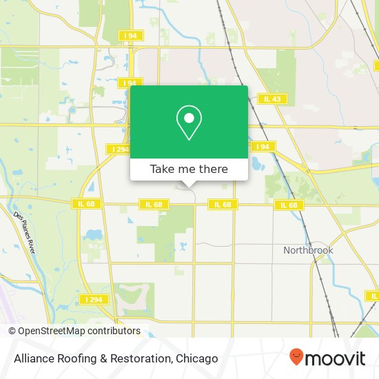Alliance Roofing & Restoration map