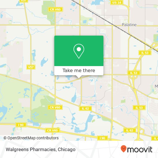 Mapa de Walgreens Pharmacies