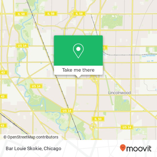 Mapa de Bar Louie Skokie