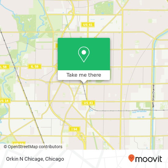 Mapa de Orkin N Chicage