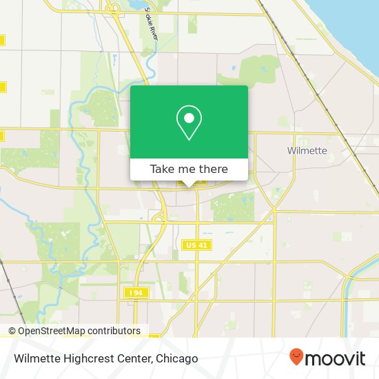 Mapa de Wilmette Highcrest Center