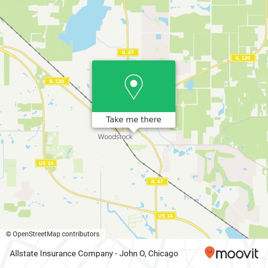 Allstate Insurance Company - John O map