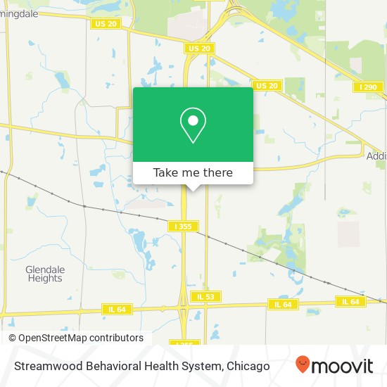 Streamwood Behavioral Health System map