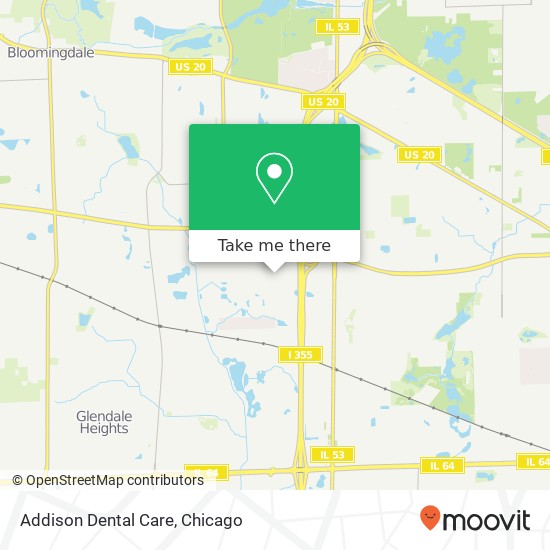 Addison Dental Care map