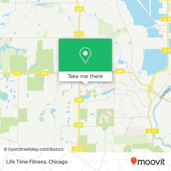 Life Time Fitness map