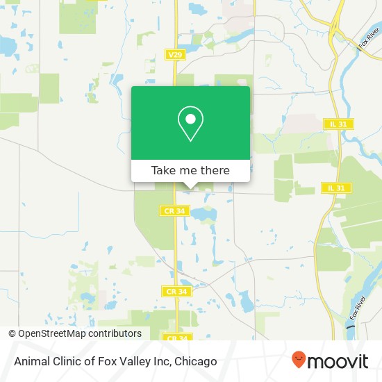 Animal Clinic of Fox Valley Inc map