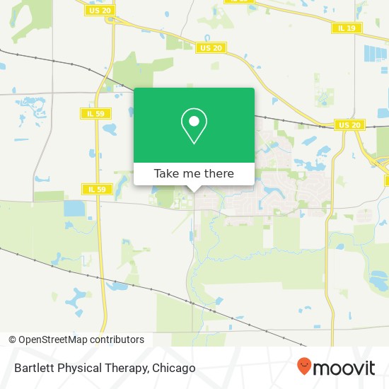 Bartlett Physical Therapy map