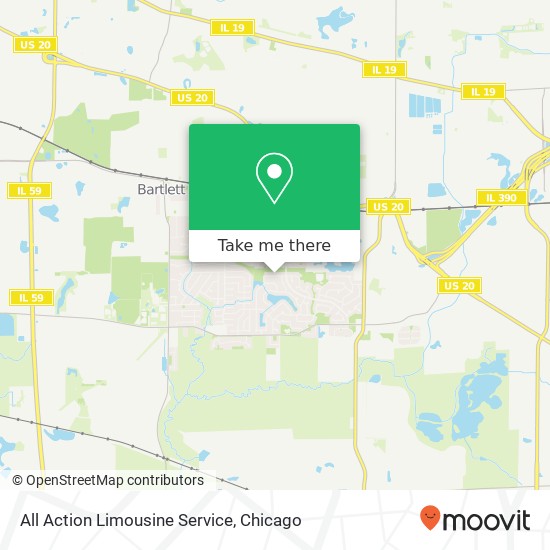 All Action Limousine Service map