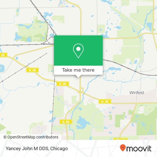 Yancey John M DDS map