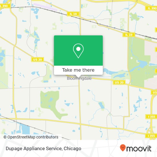 Dupage Appliance Service map