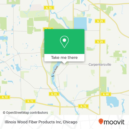 Illinois Wood Fiber Products Inc map