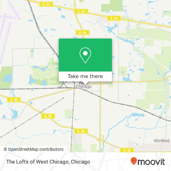 Mapa de The Lofts of West Chicago