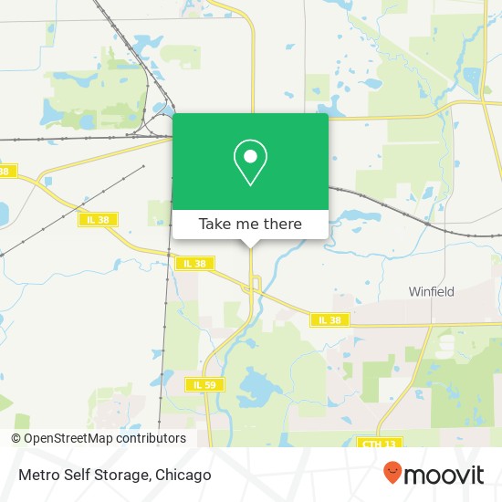Metro Self Storage map