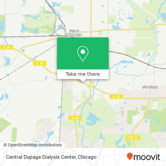 Central Dupage Dialysis Center map