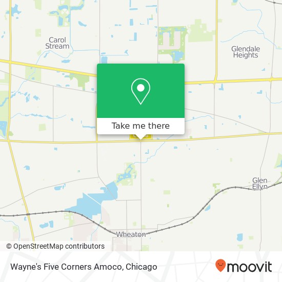 Wayne's Five Corners Amoco map