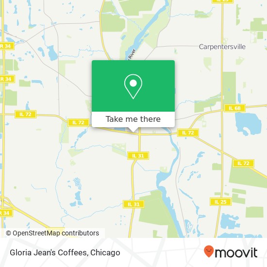 Gloria Jean's Coffees map