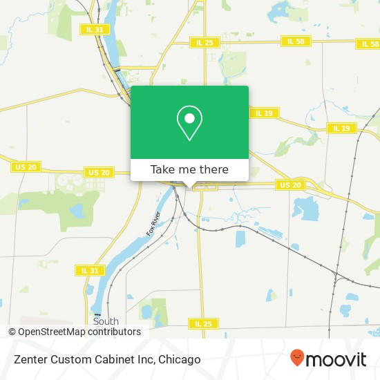 Zenter Custom Cabinet Inc map