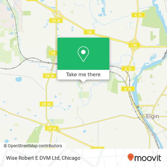 Wise Robert E DVM Ltd map