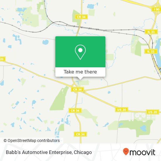 Mapa de Babb's Automotive Enterprise