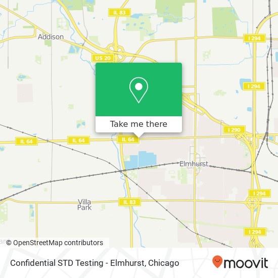 Mapa de Confidential STD Testing - Elmhurst