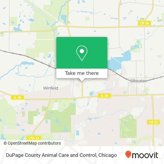 DuPage County Animal Care and Control map