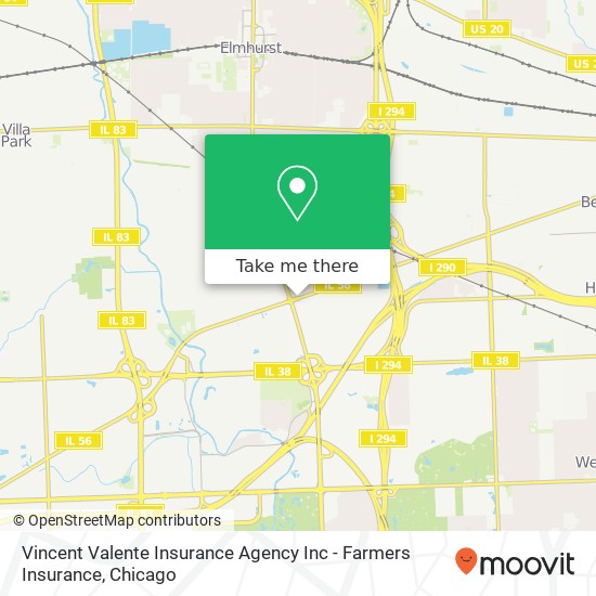 Mapa de Vincent Valente Insurance Agency Inc - Farmers Insurance
