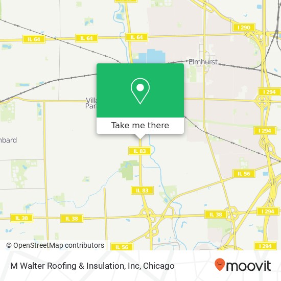 Mapa de M Walter Roofing & Insulation, Inc