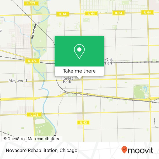 Mapa de Novacare Rehabilitation