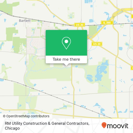 RM Utility Construction & General Contractors map