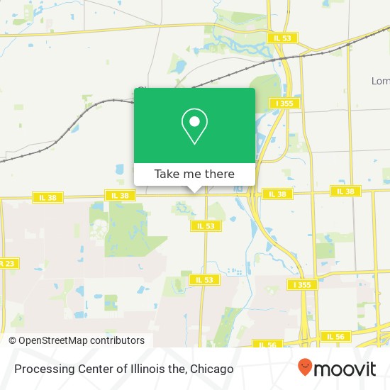 Mapa de Processing Center of Illinois the
