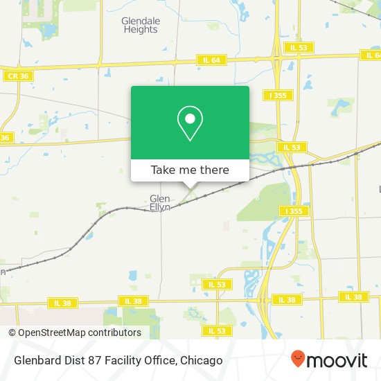 Mapa de Glenbard Dist 87 Facility Office