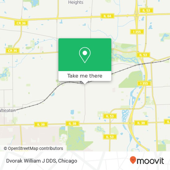 Dvorak William J DDS map