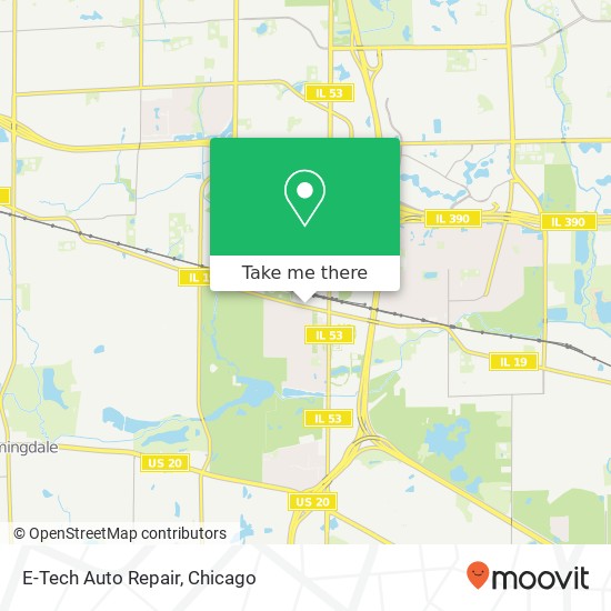 Mapa de E-Tech Auto Repair