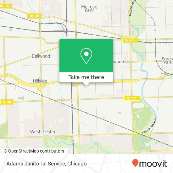 Adams Janitorial Service map