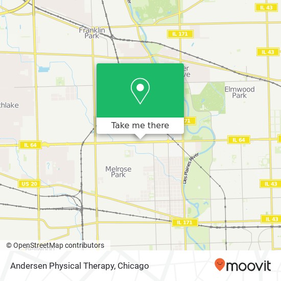 Andersen Physical Therapy map