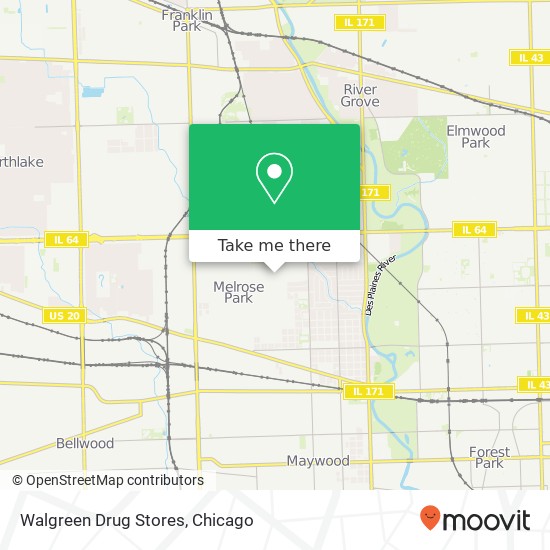 Mapa de Walgreen Drug Stores